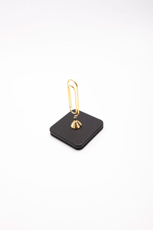Leather Note Holder Gold Detailed